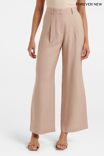 Forever New Nude Marabella Bamboo Wide Leg Trousers (N11713) | £60