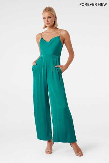 Forever New Green Gloria Cowl Neck Jumpsuit (N11806) | £105