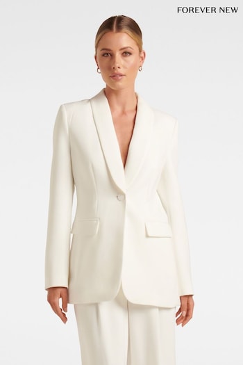 Forever New White Trixie Tuxedo Blazer (N11858) | £90