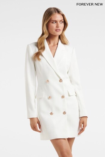 Forever New White Beau Tuxedo Mini Dress (N11931) | £120
