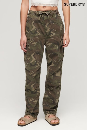 Superdry Green Low Rise Para Cargo Utility Trousers (N12041) | £60