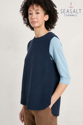 Seasalt Cornwall Blue Coupling Knitted Vest (N12224) | £63