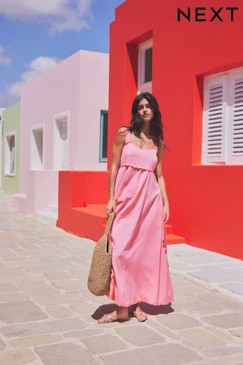 Pink Midi Summer Dress (N12225) | £42