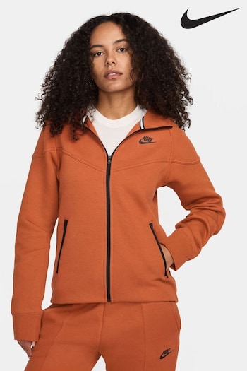 Nike fuerte Orange Sportswear Tech Fleece Windrunner Full-Zip Hoodie (N12232) | £109.99