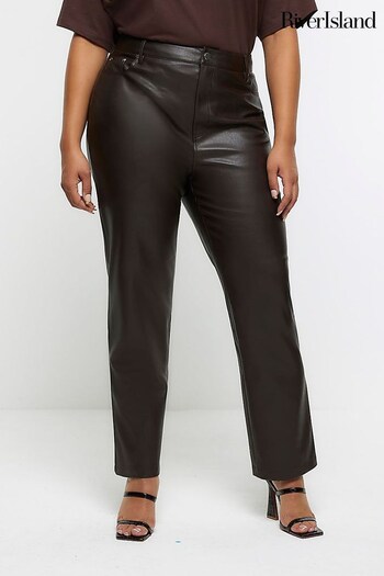 River Island Black Plus Straight Leg Fitted Trousers (N12263) | £40