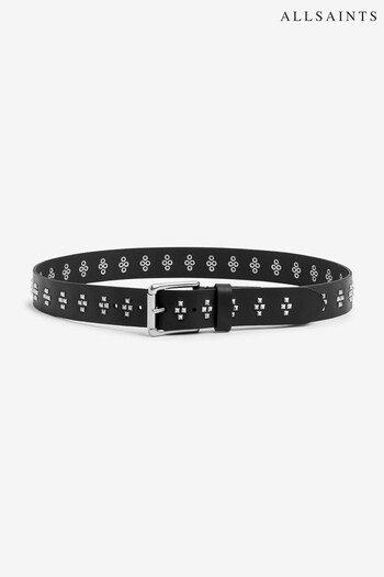 AllSaints Black 35Mm Pyramid Stud Belt (N12478) | £95