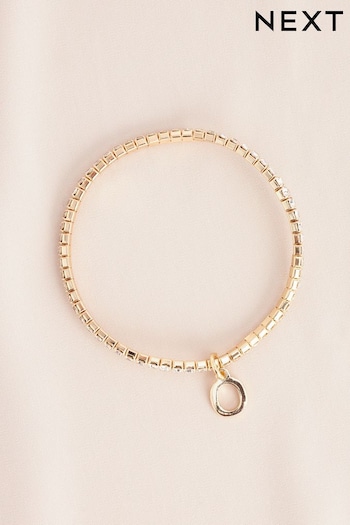 Gold Tone O Initial Bracelet (N12563) | £6