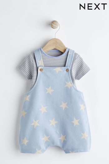 Blue Star Baby Jersey Dungarees and Bodysuit Set (0mths-2yrs) (N12582) | £15 - £17