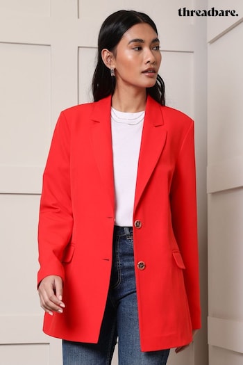 Threadbare Red Relaxed Fit Blazer (N12597) | £44