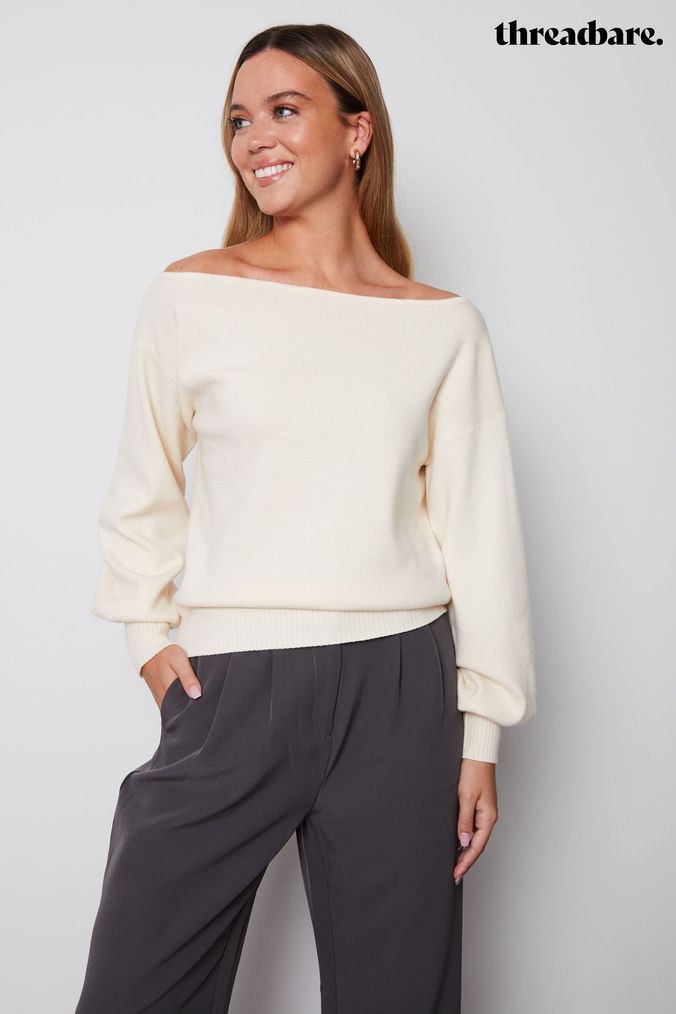 Women s Bardot Jumpers Off The Shoulder Jumper Next UK