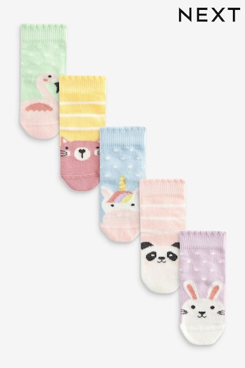 Pastel Character Baby Socks 5 Pack (0mths-2yrs) (N12634) | £6.50