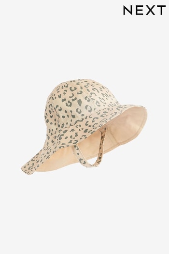 Animal Print Baby Wide Brim Bucket Hat (0mths-2yrs) (N12678) | £7.50
