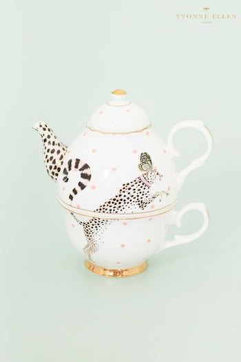 Yvonne Ellen Cheetah Tea For One Teapot (N12778) | £50
