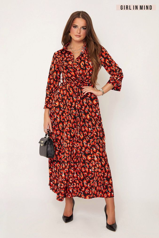 Buy Women s Orange Animal Print Dresses Online Next UK