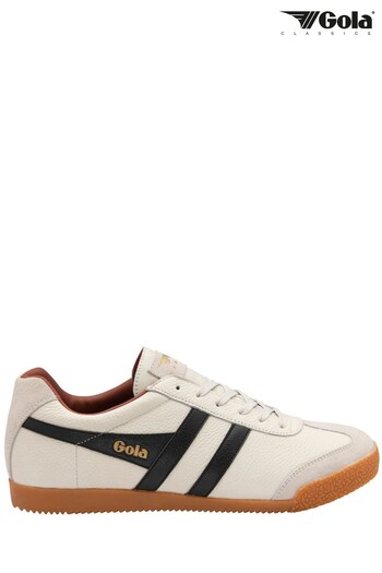 Gola White Mens Harrier Leather Lace-Up Trainers (N12814) | £85