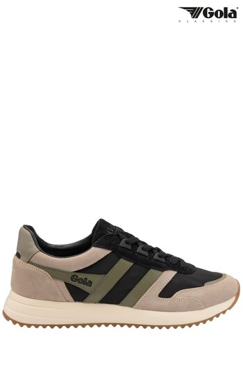 Gola Black Mens Chicago Recycled Nylon Lace-Up Trainers (N12817) | £90