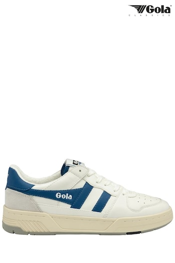 Gola White Mens Allcourt Leather Lace-Up Trainers (N12823) | £115