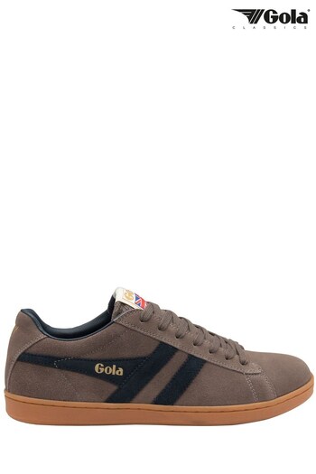 Gola Brown Mens Equipe Suede Lace-Up Trainers (N12830) | £75