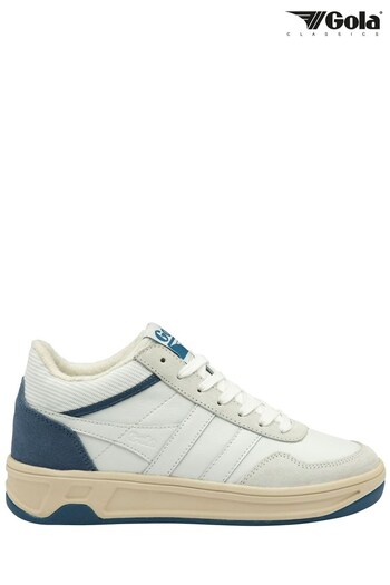Gola White Ladies Swerve Leather Lace-Up Trainers (N12842) | £100