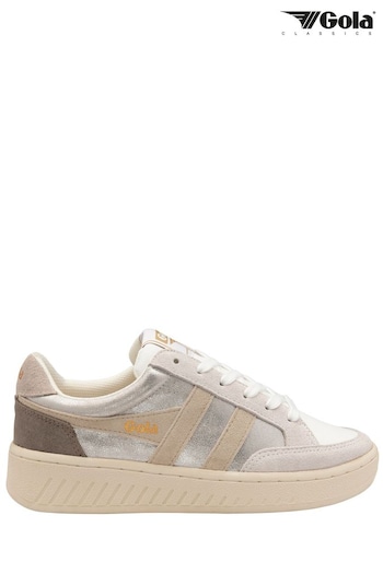 Gola Silver Ladies Superslam Blaze Lace-Up Trainers (N12844) | £85