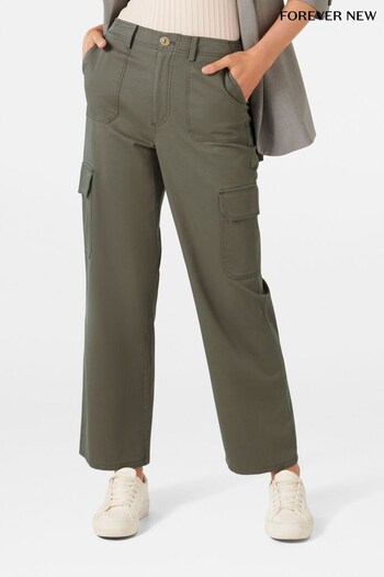 Forever New Green Lenny Cargo Trousers (N12926) | £50
