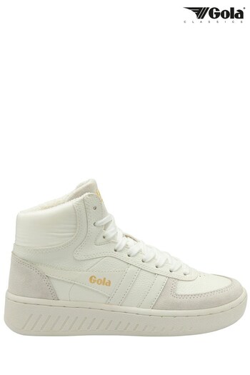 Gola White Ladies Slam Trident Lace-Up High-Top Trainers (N12957) | £95