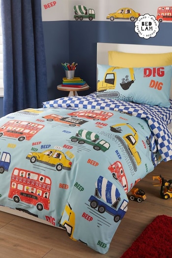 Bedlam Blue On The Move Easy Care Duvet Cover Set (N12964) | £18 - £25