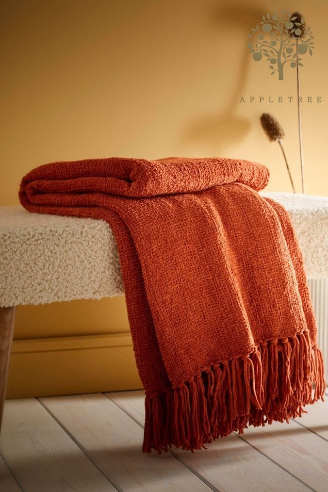Orange throws outlet