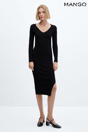 V-Neck Midi Knitted Dress (N13070) | £36