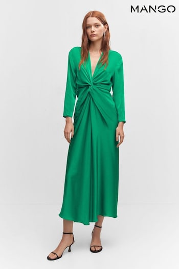 Mango Green Twist Dress (N13082) | £80