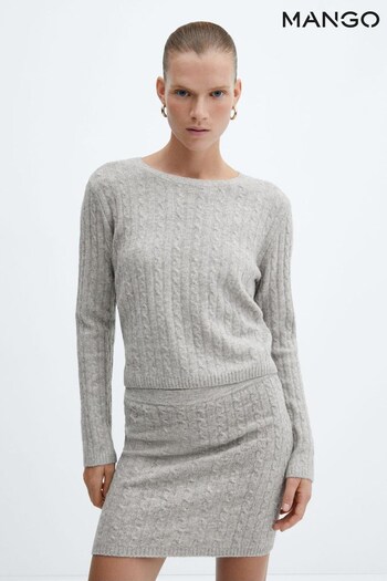 Mango Jaime Cable Stitch Round Neck Sweater (N13088) | £30