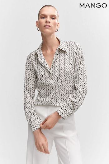 Mango Grey Buttoned Flowy Shirt (N13102) | £23
