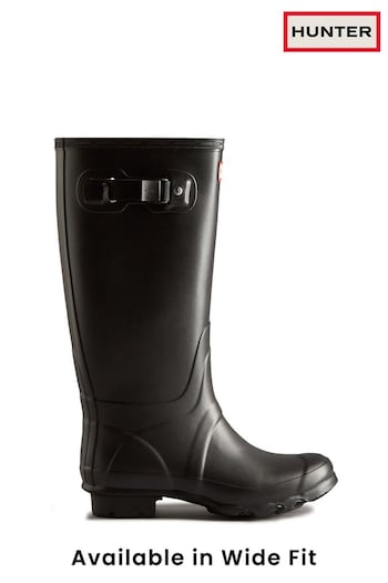 Hunter Huntress Wide Leg Wellington Black Boots (N13225) | £115