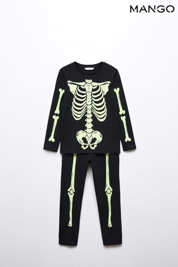 Mango Glow in the Dark Skeleton Pyjama (N13237) | £20