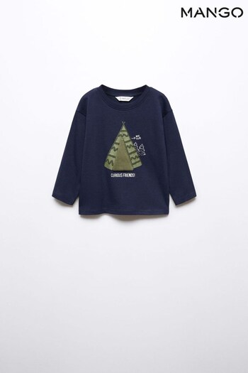 Mango Blue Curious Print Sweater (N13244) | £12
