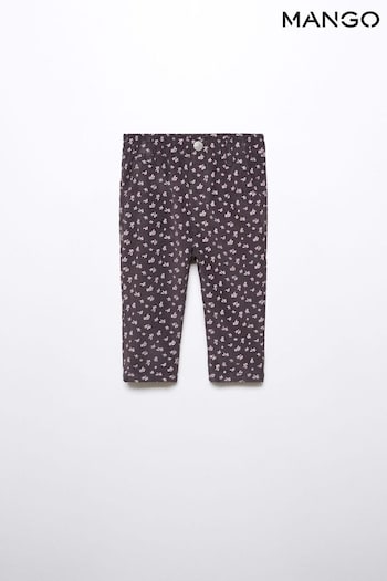 Mango Grey Cancem Ditsy Print Trousers (N13245) | £18
