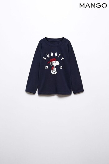Mango Blue Snoopy Print Sweater (N13253) | £12