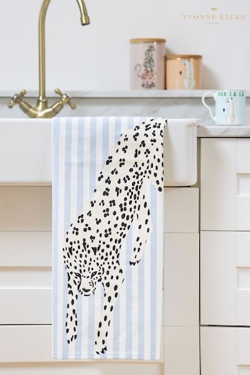 Yvonne Ellen Set of 2 Cheetah Tea Towel (N13319) | £25