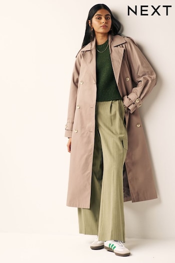 Mink Brown Shower Resistant Trench Coat (N13462) | £85