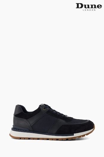 Dune London Titles Mixed Material Black Trainers (N13464) | £115