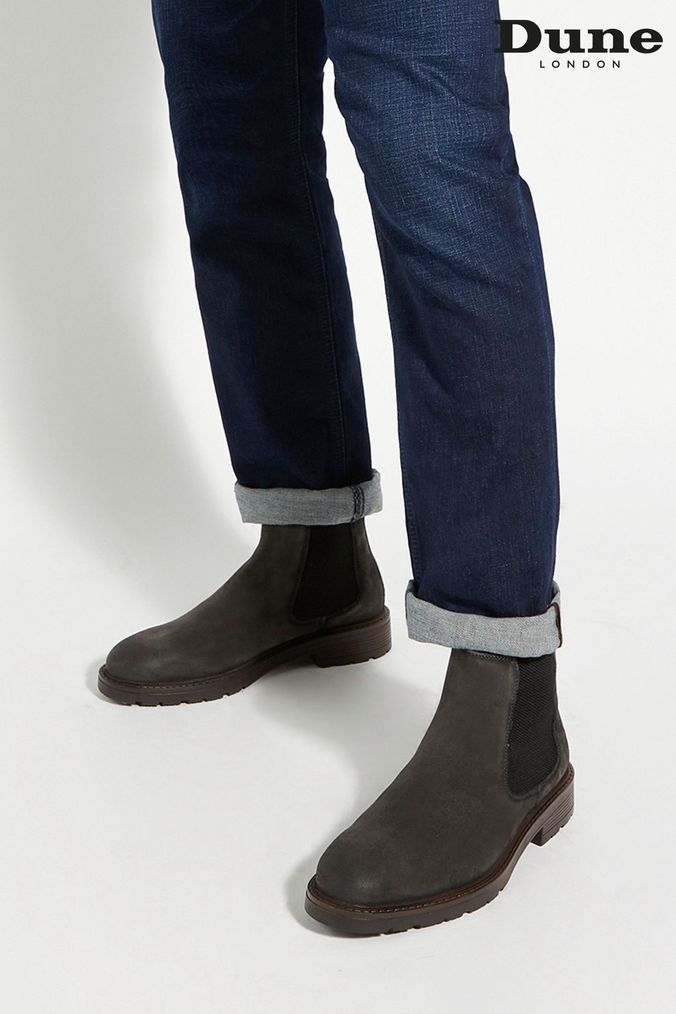 Dune grey suede sales boots