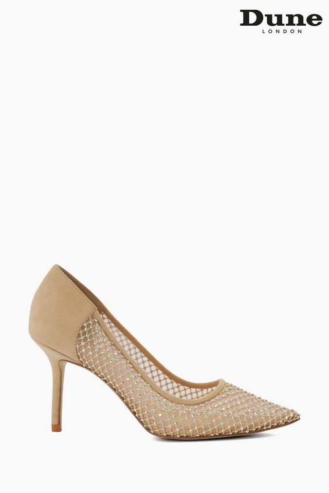 Cream top studded heels