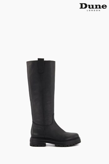 Dune London Tristina Casual Pull On Chunky Black Boots (N13544) | £200