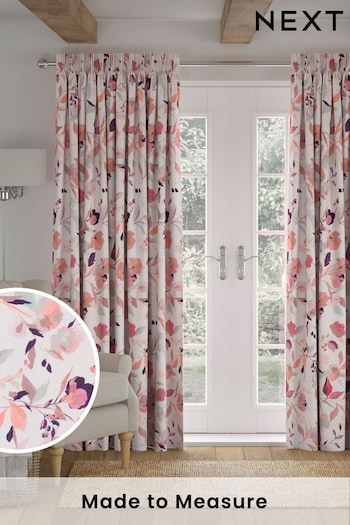 Natural Restore Floral Made to Measure Curtains (N13638) | £61