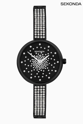Sekonda Celeste Starlet Alloy Bracelet Black Watch (N13657) | £85