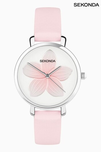 Sekonda Pink Frangipani PU Strap Watch (N13664) | £35