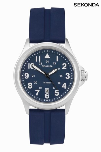 Sekonda Mens Blue Altitude Rubber Strap Watch (N13700) | £45