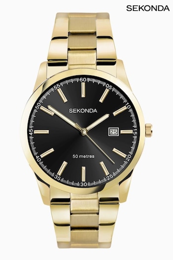Sekonda Mens Grey Gold Stainless Steel Bracelet Watch (N13702) | £65