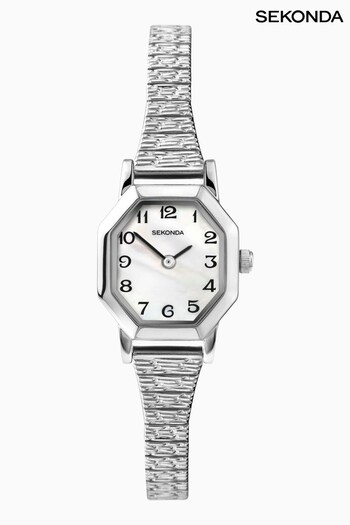 Sekonda Ladies Mila Silver Expander Bracelet with White Mother of Pearl Dial Watch (N13704) | £35
