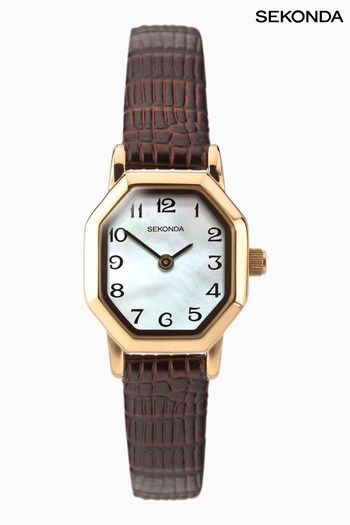Sekonda Ladies Mila Leather Strap with White Mother of Pearl Dial Watch (N13709) | £35